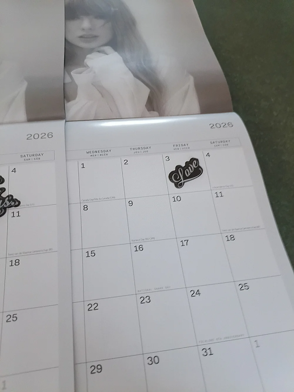 Taylor Swift 2026 Wall Calendar - Home Office 3 Calendar Lot